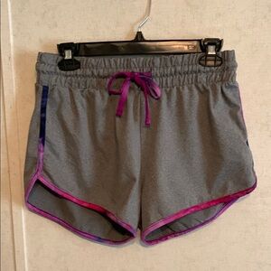 Champion Gray Athletic Shorts with Pink Trim